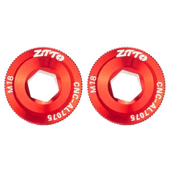 2 pezzi ZTTO Coprimanovella in lega di alluminio per bicicletta Viti per manovella per mountain bike, Stile: M18 Rosso