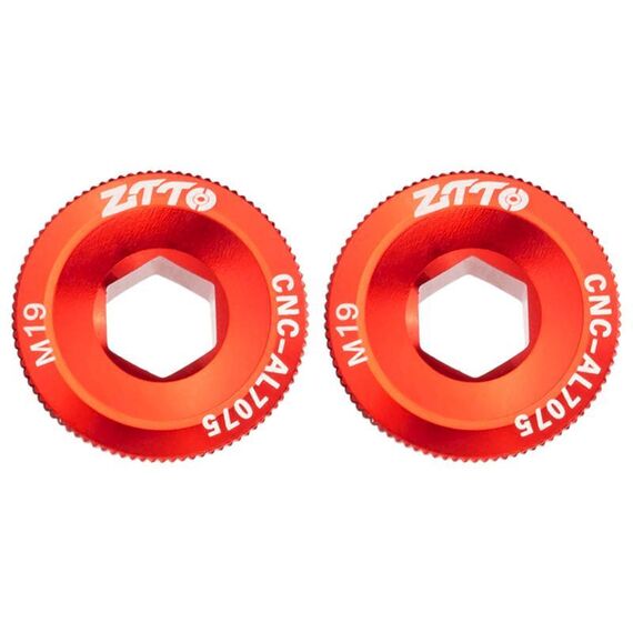 2 pezzi ZTTO Coprimanovella in lega di alluminio per bicicletta Viti per manovella per mountain bike, Stile: M19 Rosso