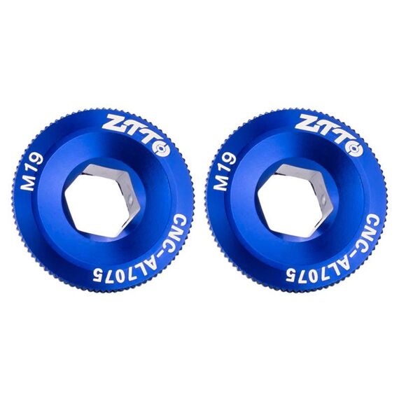 2 pezzi ZTTO Coprimanovella in lega di alluminio per bicicletta Viti per manovella per mountain bike, Stile: M19 Blu