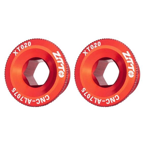2 pezzi ZTTO Coprimanovella in lega di alluminio per bicicletta Viti per manovella per mountain bike, Stile: M20 Rosso