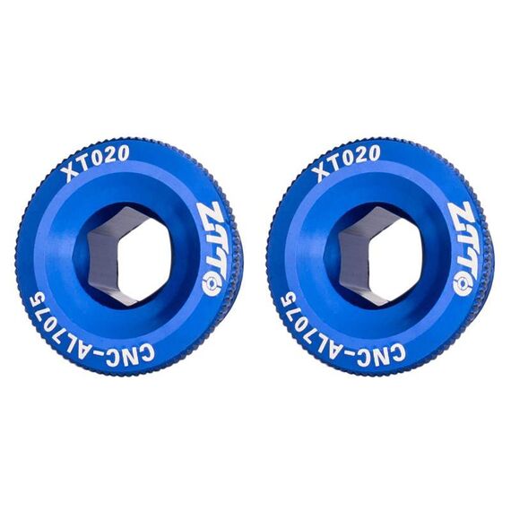 2 pezzi ZTTO Coprimanovella in lega di alluminio per bicicletta Viti per manovella per mountain bike, Stile: M20 Blu