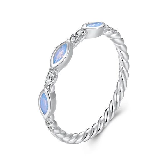 Anello in argento sterling S925 con zircone nano opale placcato platino (8)