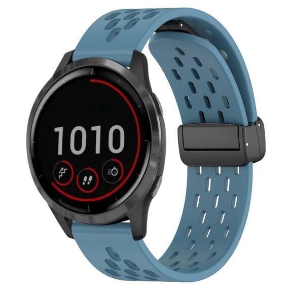Per cinturino in silicone con chiusura magnetica pieghevole Garmin Vivoactive 4 da 22 mm (blu)