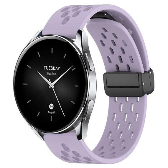 Per Xiaomi Watch S2 46mm 22mm cinturino in silicone con chiusura magnetica pieghevole (viola)