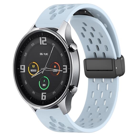 Per Xiaomi MI Watch Cinturino in silicone con chiusura magnetica pieghevole da 22 mm (azzurro)