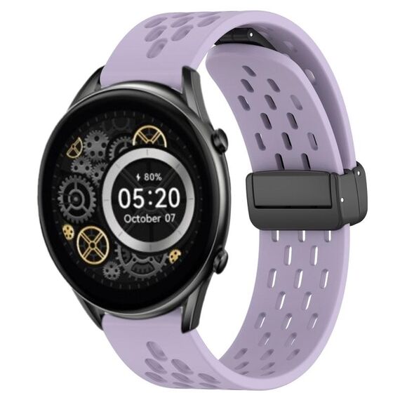Per Xiaomi Haylou RT2 LS10 cinturino in silicone con chiusura magnetica pieghevole da 22 mm (viola)