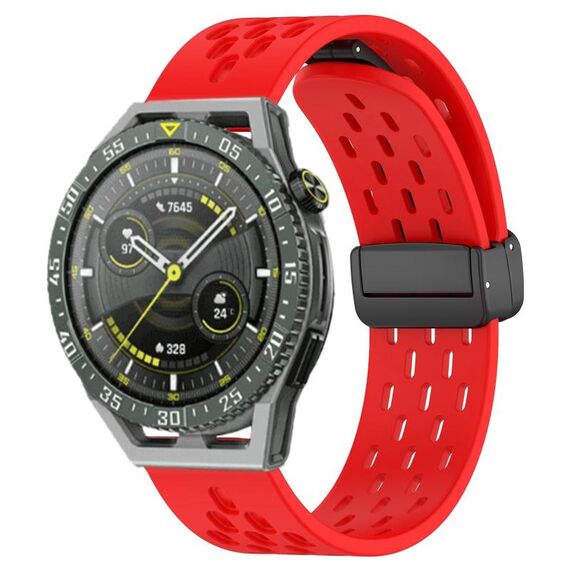 Per Huawei Watch GT3 SE cinturino in silicone con chiusura magnetica pieghevole da 22 mm (rosso)
