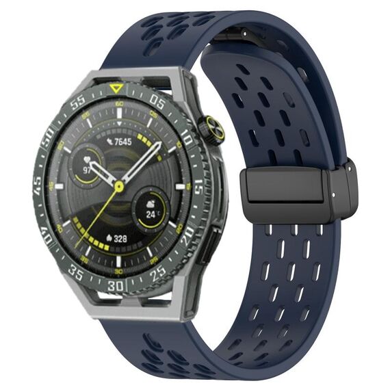 Per Huawei Watch GT3 SE cinturino in silicone con chiusura magnetica pieghevole da 22 mm (blu notte)