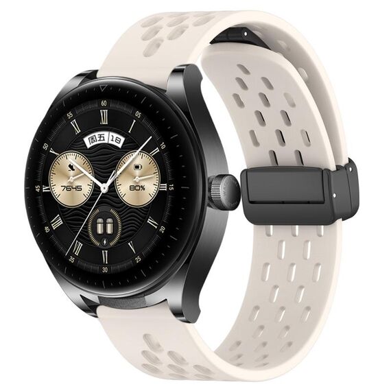 Per Huawei Watch Buds cinturino in silicone con chiusura magnetica pieghevole da 22 mm (colore Starlight)
