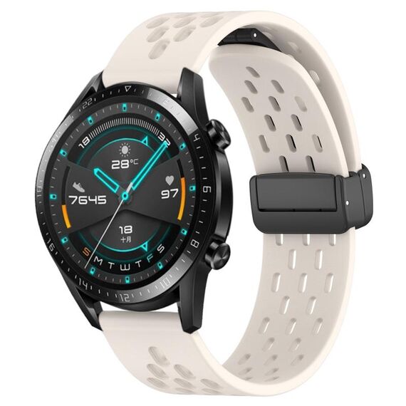 Per Huawei GT2 46mm 22mm cinturino in silicone con chiusura magnetica pieghevole (colore Starlight)