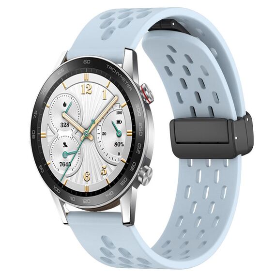 Per Honor Watch GS 3i cinturino in silicone con chiusura magnetica pieghevole da 22 mm (azzurro)