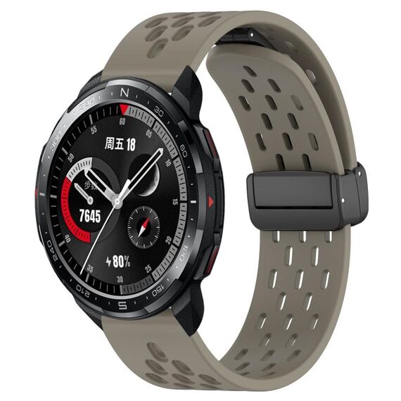 Per Honor Watch GS Pro cinturino in silicone con chiusura magnetica pieghevole da 22 mm (cenere spaziale)