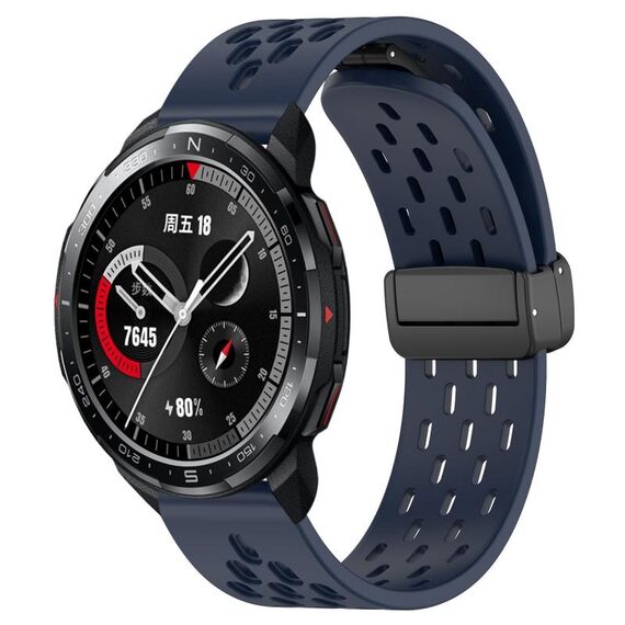 Per Honor Watch GS Pro Cinturino in silicone con chiusura magnetica pieghevole da 22 mm (blu notte)