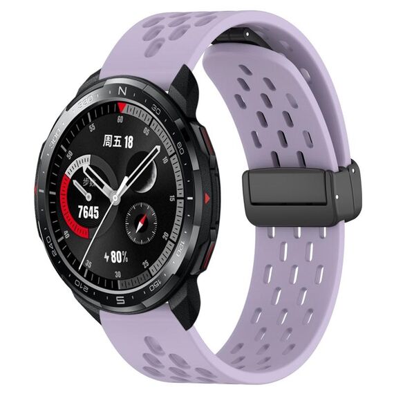 Per Honor Watch GS Pro cinturino in silicone con chiusura magnetica pieghevole da 22 mm (viola)