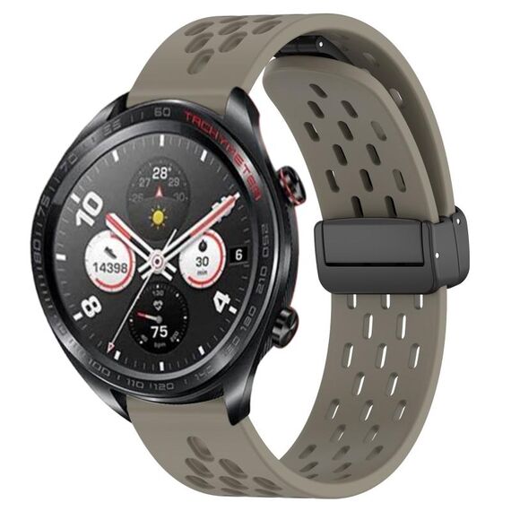For Honor Watch Dream Cinturino per orologio in silicone con chiusura magnetica pieghevole da 22 mm (Space Ash)