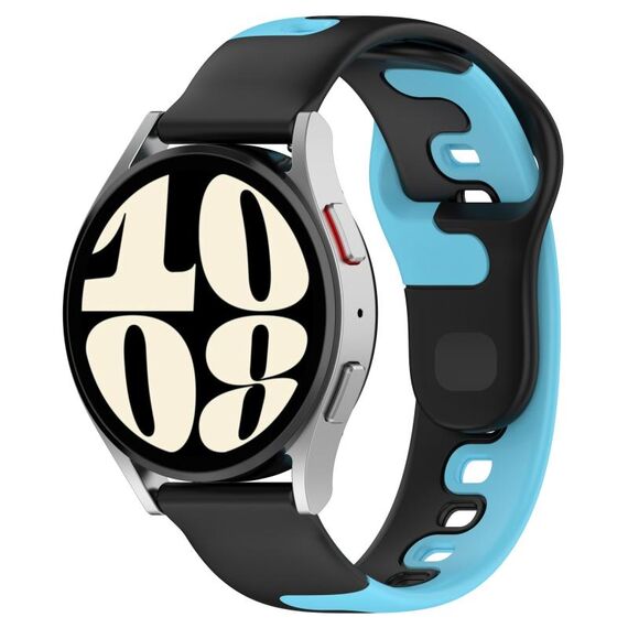 Per cinturino in silicone bicolore GarminMove Trend da 20 mm (nero + blu)