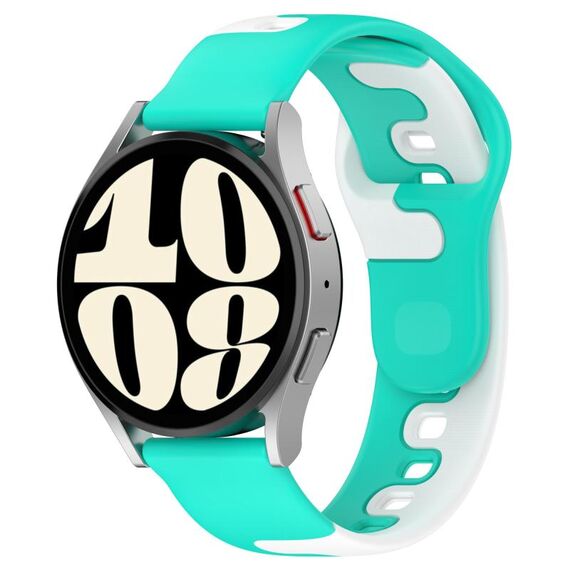 Per cinturino in silicone bicolore GarminMove Trend da 20 mm (ciano+bianco)