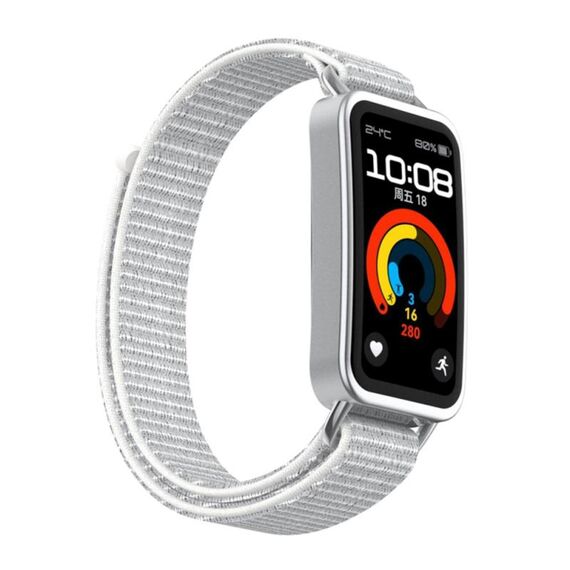 Per Huawei Band 10/9/8 Cinturino per orologio con gancio e passante in nylon con connettore metallico (conchiglia)