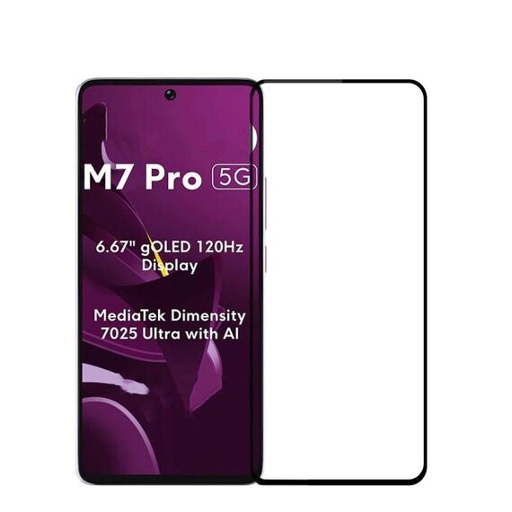 Pellicola in vetro temperato a schermo intero PINWUYO 9H 2.5D per Xiaomi Poco M7 Pro 5G (nero)