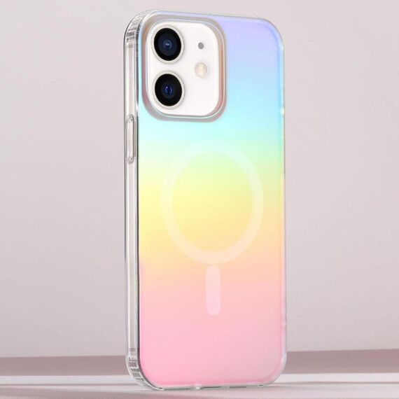 Per iPhone 11 Custodia per telefono MagSafe con sfumatura placcata colorata e satinata (placcatura colorata)