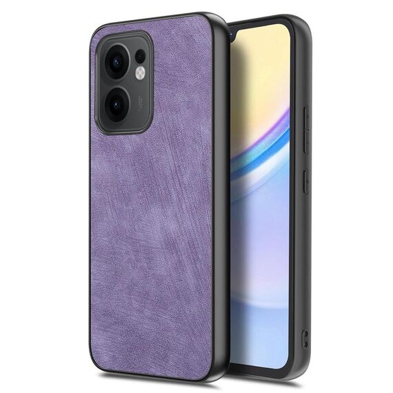 Per OPPO Reno13 F Custodia per telefono in pelle vintage per PC (viola)