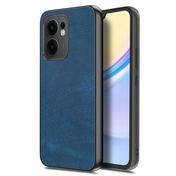 Per OPPO Reno13 F Custodia per telefono in pelle vintage per PC (blu)