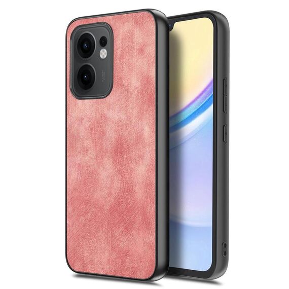 Per OPPO Reno13 F Custodia per telefono in pelle vintage per PC (rosa)