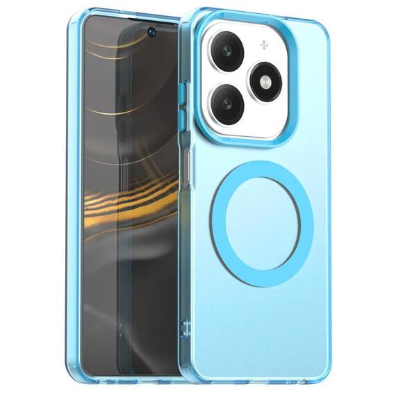 Per Tecno Spark Go 1S Candy Magsafe PC Hybrid TPU Custodia per telefono (blu)