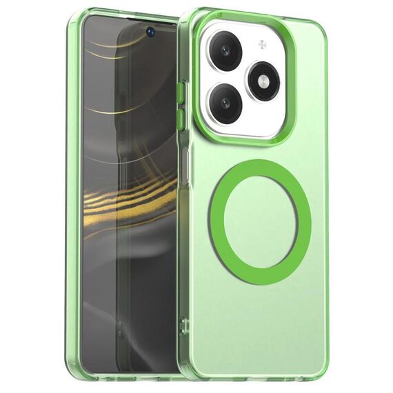 Per Tecno Spark Go 1S Candy Magsafe PC Hybrid TPU Custodia per telefono (verde)