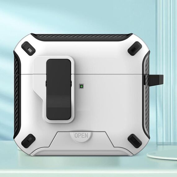 Per AirPods 4 Auricolari Bluetooth wireless MagSafe Holder Custodia protettiva (bianco)