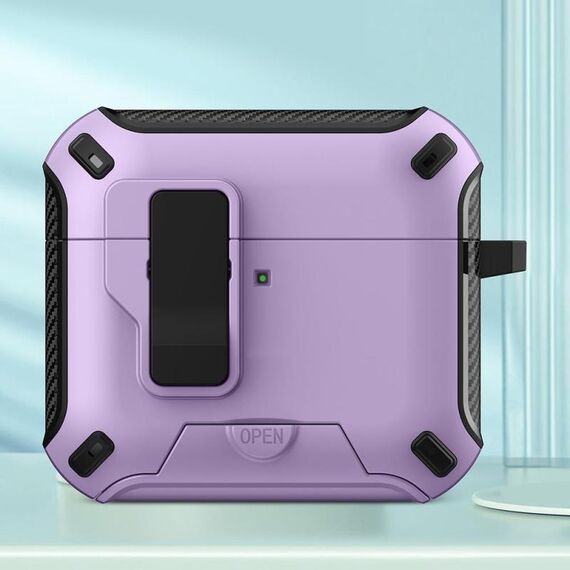 Per AirPods 4 Auricolari Bluetooth wireless MagSafe Holder Custodia protettiva (viola)