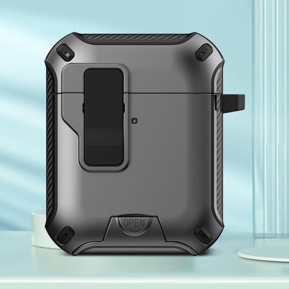 Per AirPods 2/1 Auricolari Bluetooth wireless Custodia protettiva con supporto MagSafe (grigio)