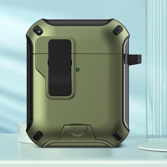 Per AirPods 2/1 Auricolari Bluetooth wireless Custodia protettiva con supporto MagSafe (verde)