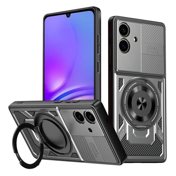 Per Samsung Galaxy A05 Armor Supporto Rotante MagSafe Custodia per Telefono (Grigio)