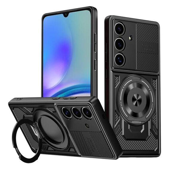 Per Samsung Galaxy A05s 4G Armor Rotating Holder MagSafe Custodia per telefono (Nero)