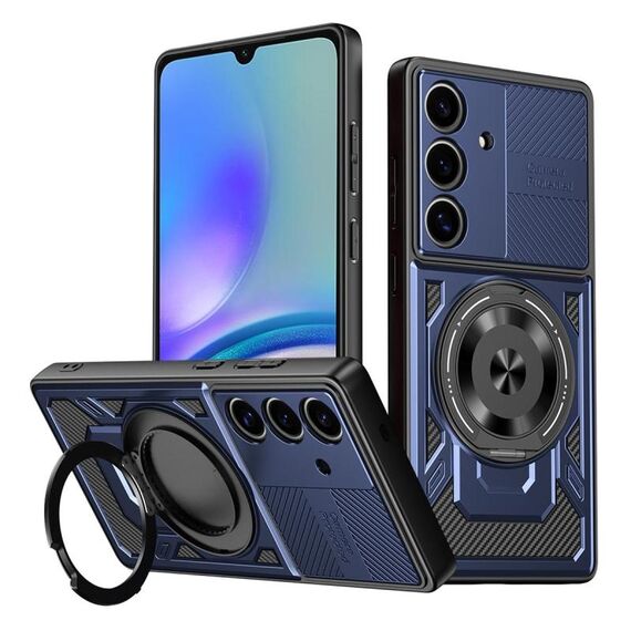 Per Samsung Galaxy A05s 4G Armor Rotating Holder MagSafe Custodia per telefono (blu)