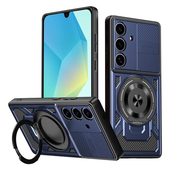 Per Samsung Galaxy A16 5G / 4G Custodia per telefono con supporto rotante MagSafe (blu)