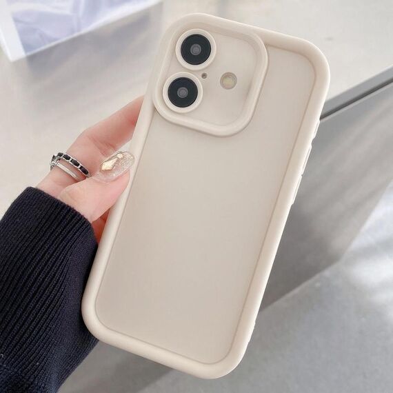 Per iPhone 16 Plus Custodia per telefono in TPU con foro preciso e telaio antiurto satinato (bianco)