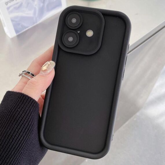 Per iPhone 16 Custodia per telefono in TPU con foro preciso e telaio antiurto (nero)