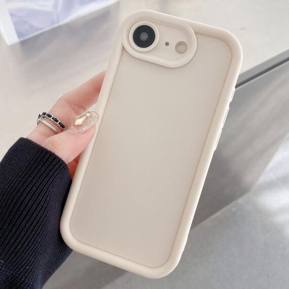 Per iPhone SE 2022/2020/8/7 Custodia per telefono in TPU con foro preciso e telaio antiurto satinato (bianco)