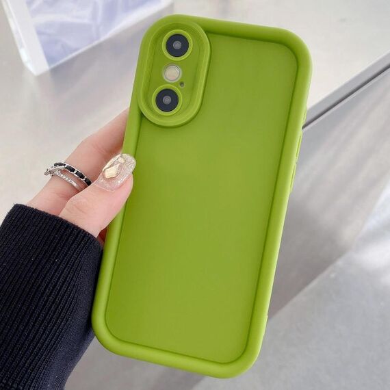 Per iPhone XS Max Custodia antiurto in TPU con foro preciso e cornice smerigliata (verde fluorescente)