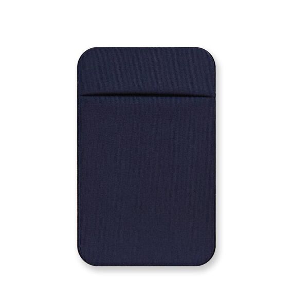 Adesivo posteriore per telefono in lycra elastico Porta carte Tasca per carte sicura senza rimozione di residui (blu scuro)