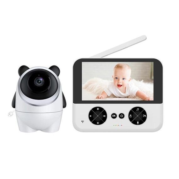 Baby monitor con display IPS HD da 4,3 pollici, spina UE, 720P
