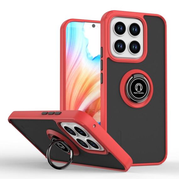 Per Honor X8c 4G Q Shadow 1 Series TPU Hybrid PC Custodia per telefono con anello (rosso)