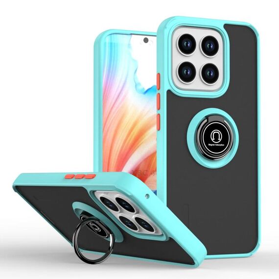 Per Honor X8c 4G Q Shadow 1 Series TPU Hybrid PC Phone Case con anello (blu cielo)