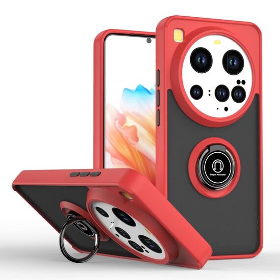 Per Xiaomi 15 Ultra Q Shadow 1 Series TPU Hybrid PC Phone Case con anello (rosso)