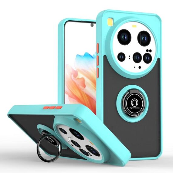 Per Xiaomi 15 Ultra Q Shadow 1 Series TPU Hybrid PC Phone Case con anello (blu cielo)