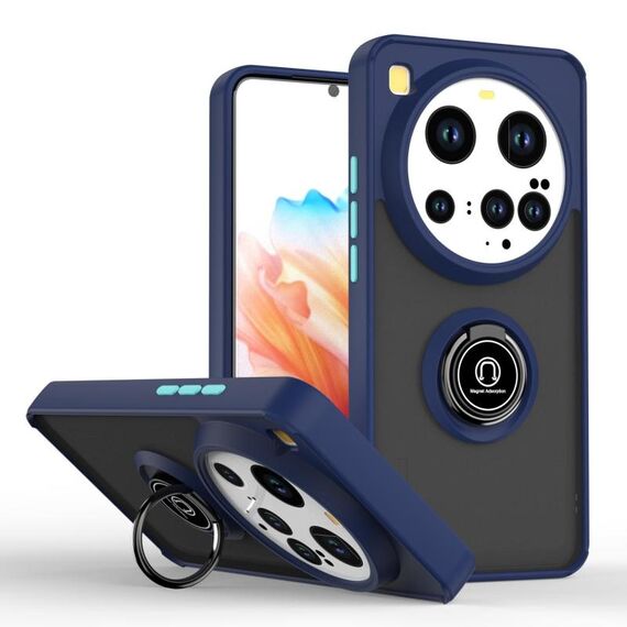 Per Xiaomi 15 Ultra Q Shadow 1 Series TPU Hybrid PC Phone Case con anello (blu reale)