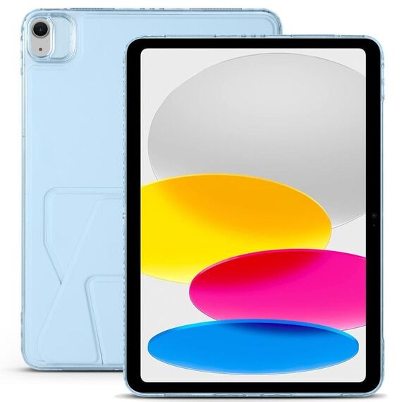 Custodia per tablet pieghevole con supporto magnetico in pelle acrilica per iPad mini 2024 / mini 6 (blu cielo)