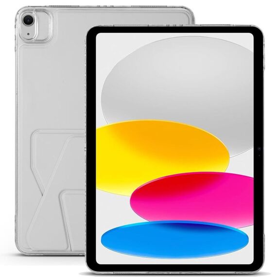 Custodia per tablet con supporto magnetico pieghevole in pelle acrilica per iPad mini 2024 / mini 6 (grigio)